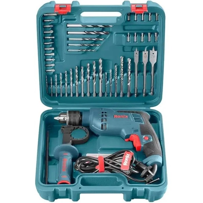 دریل چکشی رونیکس مدل RS-0006 با قدرت ۷۵۰ وات و ۵۲ پارچه